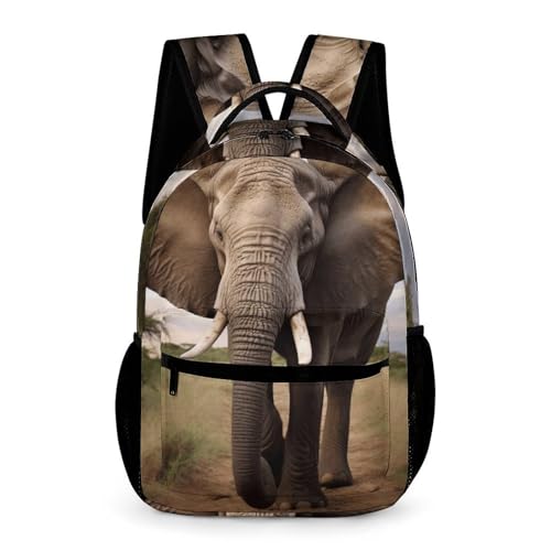 Elephant Backpack for Men Women, Durable Small Backpack Casual Lightweight Daypack for Travel Bag
