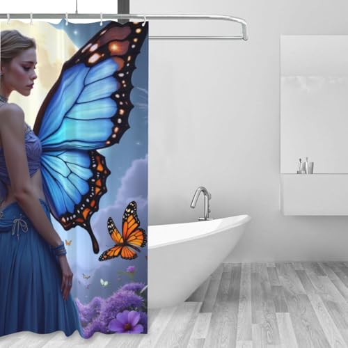 Rideau de douche tissu 152x183 lavable pour baignoire et douche - 6