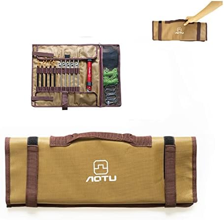 Tent Stake Storage Bag Tent Stake Roll Bag Ground Nail Storage Bag, Heavy Duty Oxford Polyester Case for Tent Pegs and Camping Hammer image 5
