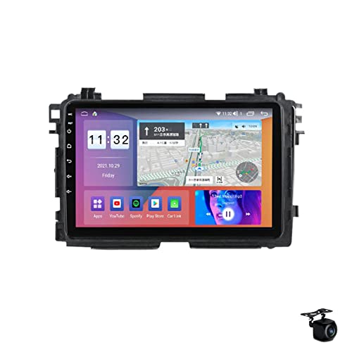 MLXABH Android 12 Radio estéreo para automóvil de doble DIN para HON-DA VEZEL HR-V HRV 2013-2018 Navegación por satélite de 9 'GPS DSP incorporado FM BT Wifi SWC 4G 5G Carplay Mirror link Reproductor