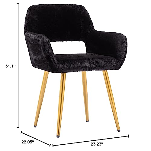 Sillón Plegable Peluche Negro miniatura 3