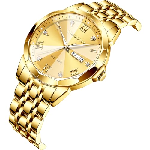 Image of PINDOWS Watch for Men Big Dial Analog Digital Black Silicone Sport Multifunction Luminous LED Dial Waterproof Watches Fashion Wristwatches