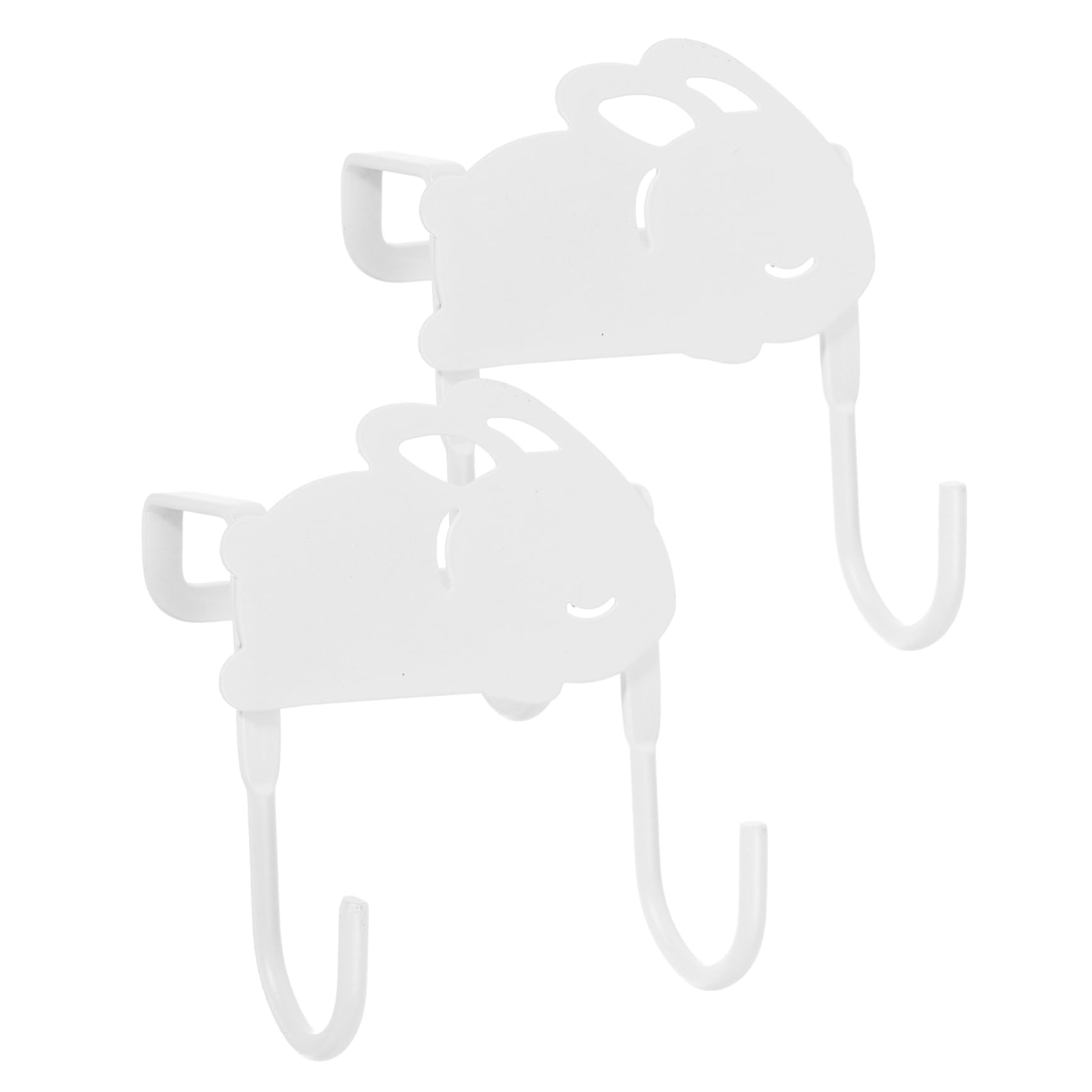 Hohopeti Cute Rabbit Shape Hook Hangers Over Door Rack Heavy Duty Iron No Drilling Required Versatile for Home
