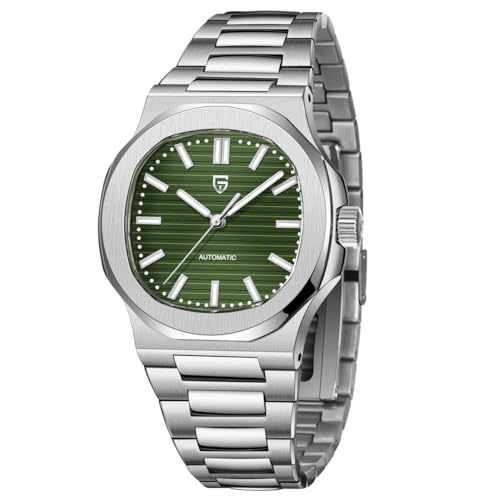 Opiniones de Cartier Santos Top 5. 36 Pagani Design Reloj Automático para Hombre, Cronógrafo Automático, Negocios, Acero Inoxidable, Zafiro, 100 Metros, ST16