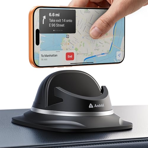 andobil 2026 Upgrade Handyhalterung Auto Armaturenbrett [1-Sekunden-Platzierung & Extreme Stabilität]-360°Drehbar Handy Halterung Auto saugnapf für iPhone 17/16/15/14/13 Pro Max Samsung S25 Ultra S24