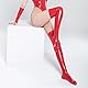 WUUDOA Latex Overknee Strümpfe in Wetlook Optik Kniestrümpfe Overknee Strümpfe Oberschenkelhohe Strumpfhosen für Damen Sexy Wetlook Latex Strümpfe Sexy Knielange Overknee Strümpfe in Wetlook Optik