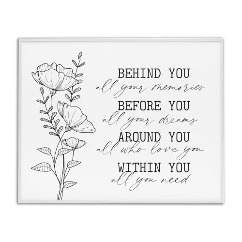 Floral Blossoms Loving Quote, 16 x 20 Inch Framed Giclée Print