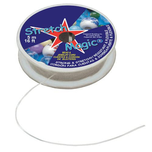 Hilo elástico Stretch Magic de 0.7 mm x 5 m en color perla para bisutería 3