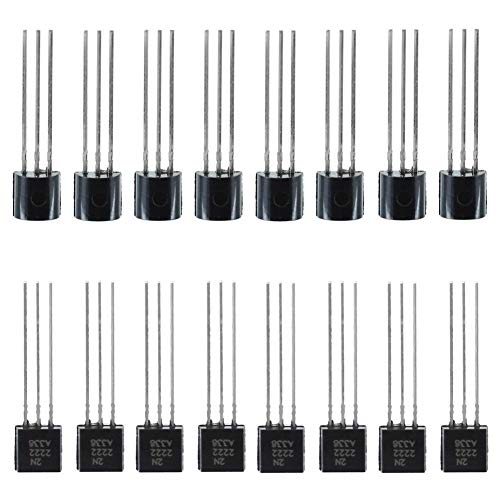 U-M 100 peças 2N2222A NPN Transistor de baixa potência útil e prática Deft