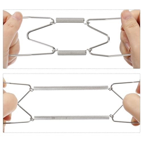 Ganchos para platos de acero inoxidable sourcing map de 8 pulgadas duraderos y resistentes 6