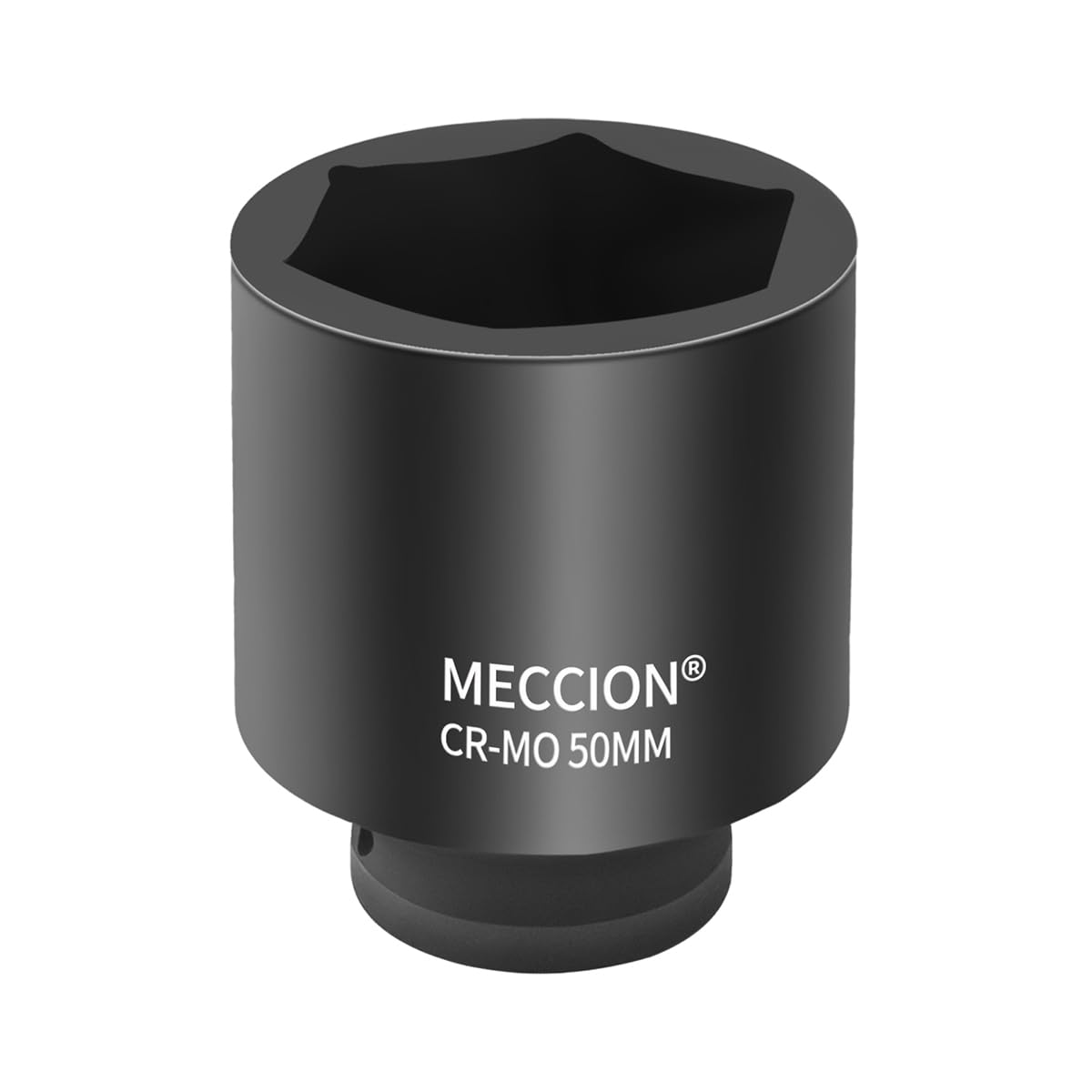 Meccion 1/2 Inch Drive Impact Socket 50mm Heavy Duty Cr-Mo 6 Point Deep Socket, 78mm Length