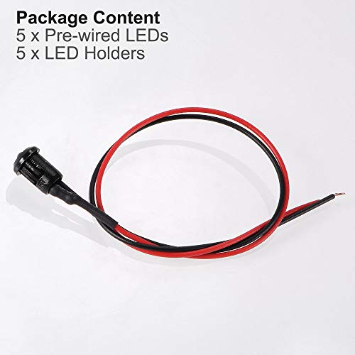 Kit de luces LED azul hielo pre-cableadas de 12V para maquetas y paneles 4