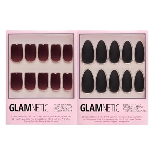 Glamnetic Press-On Nails Bundle - Cherry Mocha & Red Bottom