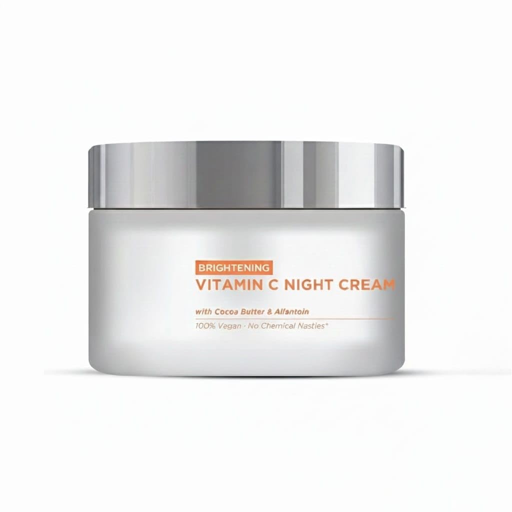 Vitamin C Night Cream - Rejuvenate, Brighten & Hydrate Dull Skin Overnight, No Chemical Nasties For All Skin Types, 50 g