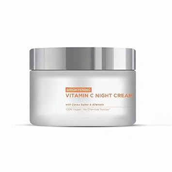 Vitamin C Night Cream - Rejuvenate, Brighten & Hydrate Dull Skin Overnight, No Chemical Nasties For All Skin Types, 50 g