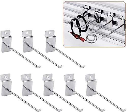 Uyoyous 100Pcs Slatwall Hooks 8 Inch Heavy Duty Metal Display Hooks For Hanging Retail Commercial Flat Wall Hooks For Peg Boards For Retail Shop Garage #TOP29