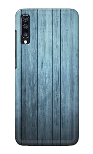 Image of Printed Hard Back Cover Case for Samsung Galaxy A70 | Samsung Galaxy A70s Back Cover (Wooden Blue) -702