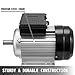 VEVOR Motor Eléctrico para Compresor Aire 230-240 V Monofásico, Compresor Silencioso 2,2...