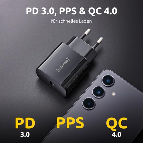 Intenso Power Adapter W20C, 20W, USB-C aansluiting, voor iPhone, Samsung Galaxy, iPad en meer, zwart - Afbeelding 4
