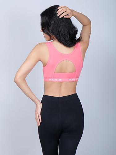 Image of BODYSIZE Women's Everyday Wear Wire Free Padded Sports Bra SF-28 (Heavily Padded, Gym, Yoga Bra) | Everyday Wear, Sweat Absorbent, Soft Cotton Fabric for Ultimate Comfort (B Cup)