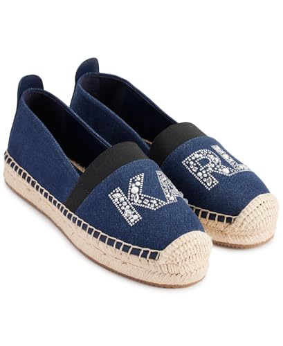 Image of Karl Lagerfeld Womens Manika Espadrille Sandal with Rhinestones