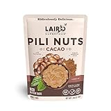 Laird Superfood Cacao Pili Nuts, Vegan and Keto Snack with 8 essential amino acids, low carb and high fat on the go fuel, 1.06 oz. packets, Pack of 3