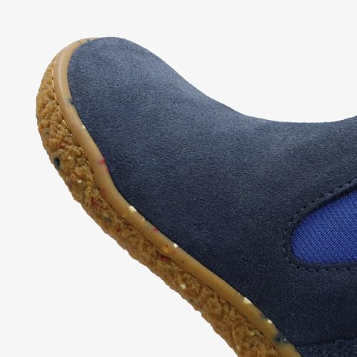 GROUNDIES Kids Lund Barefoot Chelsea Boot – Wide Toe Box, TrueSense Flexible Sole, Suede Upper2