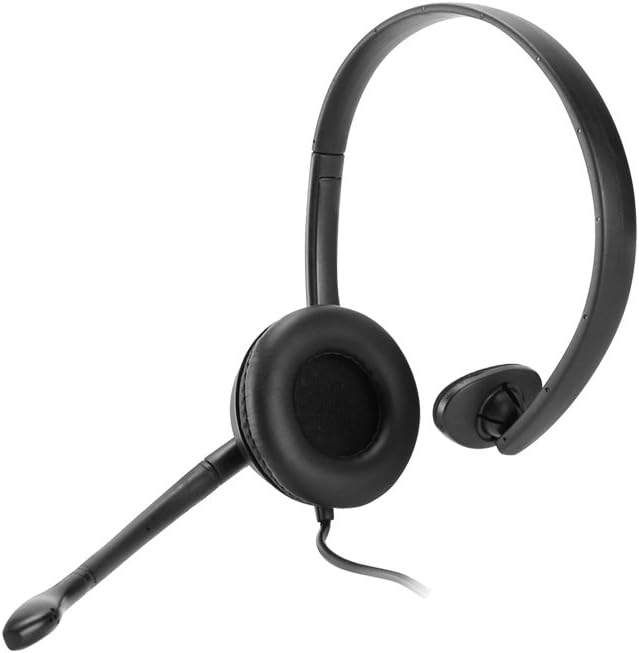 Cellet Over The Head 3.5mm Monaural Headset, Hands-Free With 6-Feet Cord Compatible for Mobile Phones Apple iPhone Samsung Galaxy LG Blackberry Motorola with (3.5mm Jack)