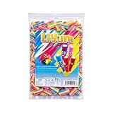 LiYum Bonbons Rainbow Acidulés 1kg – Bonbons Colorés Fourrés à la Réglisse – Mélange de Bonbons aux Fruits – Bonbons Moelleux – Certifié Halal