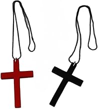 2pcs Walnut Wood Cross Pendant for Men Women Necklace Wood Catholic Religious Jewellery