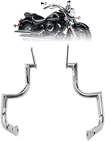 Kinglemc Engine Guard Highway Freeway Crash Bar for Yamaha Vstar Xvs 1100 Classic Custom Silverado(Silver)
