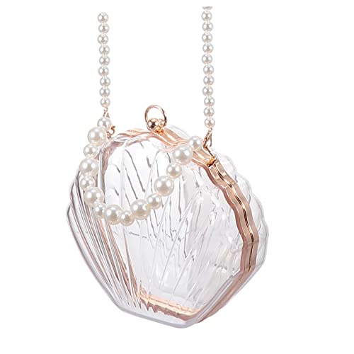 Sac à main acrylique transparent Holibanna chic pour femmes avec chaîne perles