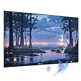 La pantalla de proyección de marco fijo utiliza un tejido gris que admite proyección 4K y 3D, logrando un equilibrio entre detalle, precisión de color y textura. Esto mejora la intensidad y el realismo de los vivos colores y las imágenes de alta resolución del proyector