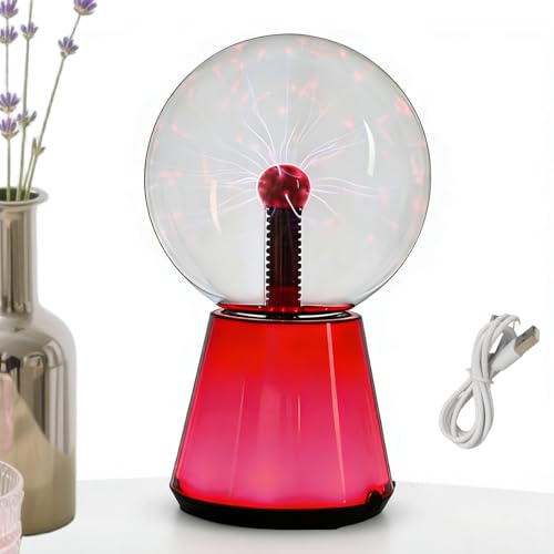 Bola mágica de plasma - lámpara ABS alimentada por USB | Pantalla táctil de cambio de color activa de 7,6 × 7,6 × 14 cm | Proporciona un brillo atmosférico cautivador para la decoración de la