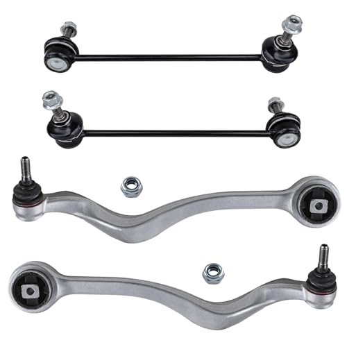 Image of Detroit Axle - Front Control Arms Kit for 2001-2003 BMW 525i, 1997-2000 528i, 2001-2003 530i, 2 Lower Forward Control Arms with Ball Joints 2 Sway Bar End Links Replacement
