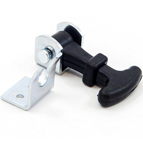 Rubber Hood Latch Catch Hold-Down Kit 2.5 Inch Mini Easy Grip Draw Latch Zinc Plated Steel Brackets and Hardware Replacement 2 1 2 Compartment Luggage Container Battery Box Tiedown LP Bottle Cover