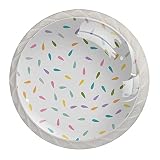 LUPIN Lot de 4 boutons de meuble colorés et doux style Memphis 01