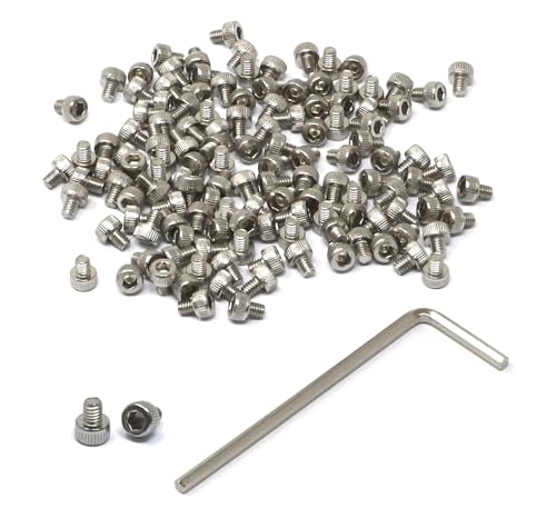 Image of iexcell 100 Pcs M2.5 x 3mm Thread Pitch 0.45 mm Stainless Steel 304 Hex Socket Head Cap Screws Bolts Kit