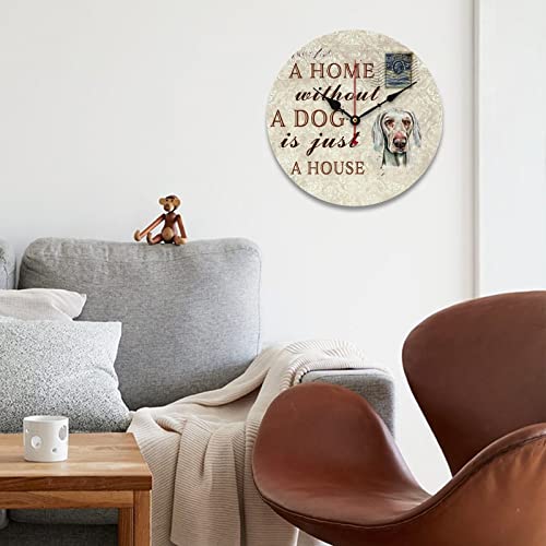 Horloge murale silencieuse A Home Without A Dog Is Just A House - 3