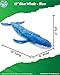 Real Planet Blue Whale Plush Toy - Realistic Stuffed Animal Gift for Kids All Ages, Large Ocean Blue Whale Plushie, Christmas Birthday Gifts (16