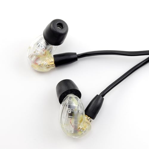 NANLANFAN 交換用メモリーフォームイヤーチップ Shure SE215 PRO SE215 SE112 SE315 SE425 SE535 SE846 Aonic4 Aonic5 イヤホン用 究極の快適性 3ペア (ブラック L)