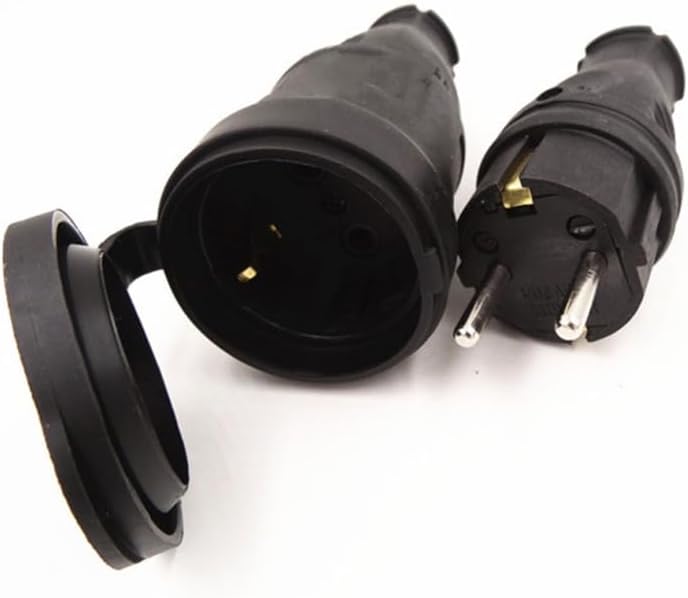 European Rubber Industrial Male & Female Plug Socket 16A 220V-250V 2P+E IP44 Waterproof Electric Power Connector