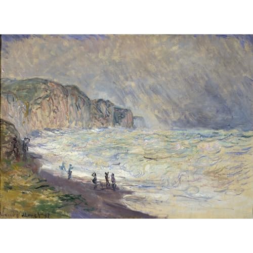 Impression giclée Monet Mer lourde à Pourville décoration murale 61cm