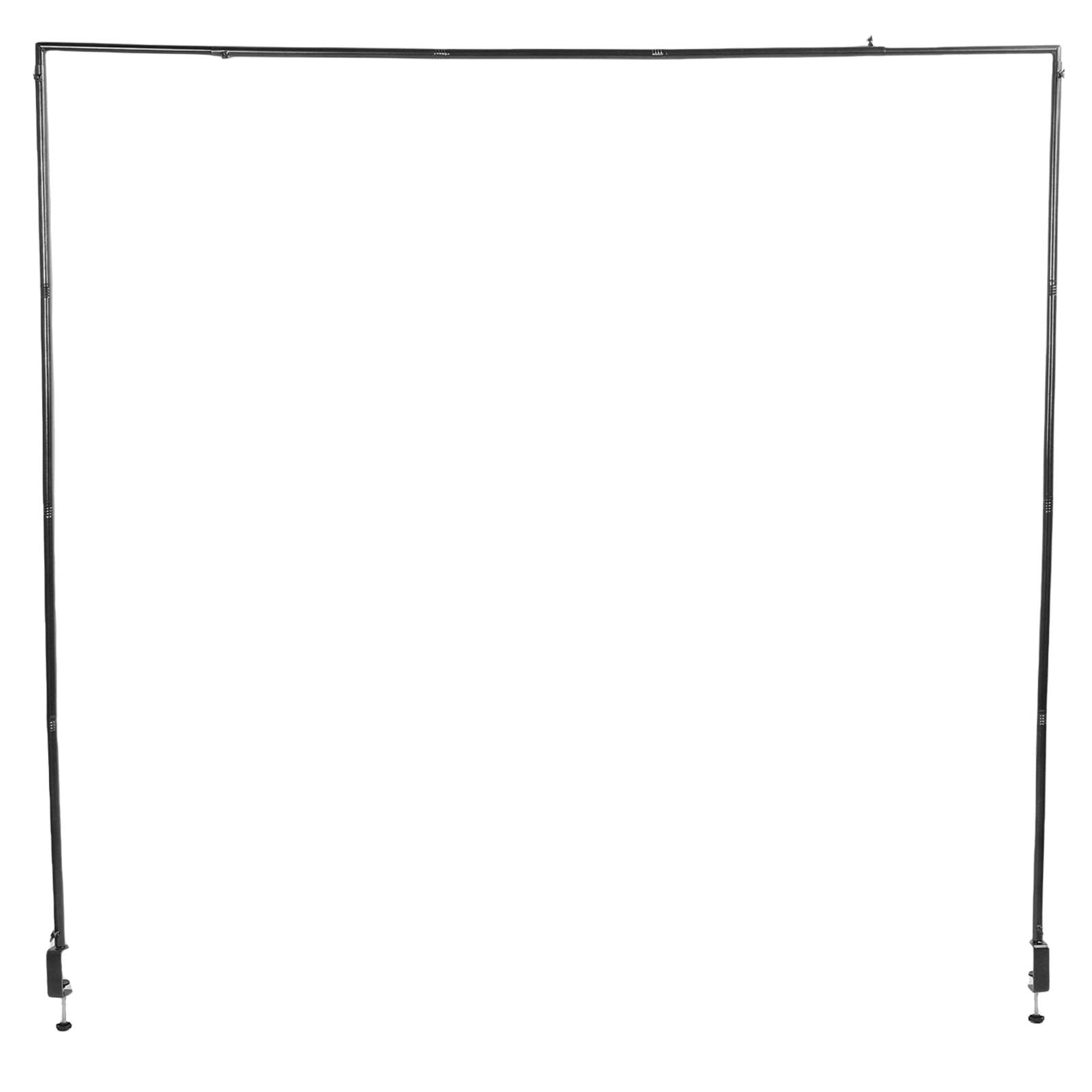 Keenso Over The Table Rod Stand, Iron Adjustable Balloon Arch Frame with Clamps, 46-100in Width 29-55in Height for Weddings Parties Events (Black)
