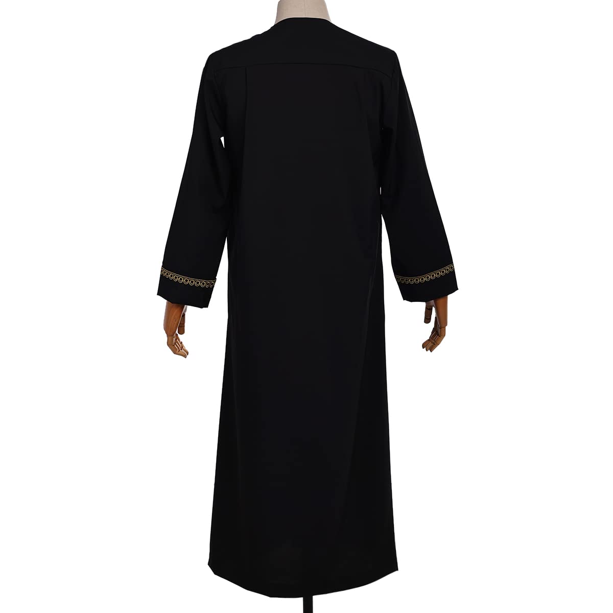 CAMDOM Naher Osten Arabische Herren Roben Muslimische Kaftan Kleidung V-Ausschnitt Thobe Arabisch Muslim Freizeitkleidung