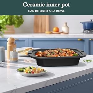 4-Quart Slow Cooker with Casserole Manual Warm Setting - Perfect Crock Pot for Family Dinners, Dishwasher Safe Crock,Versatile Cookware for Large Families or Entertaining 4 Quart Slow Cooker with Casserole Manual Warm Setting Perfect Crock Pot for Family Dinners Dishwasher Safe CrockVersatile Cookware for Large Families or Entertaining