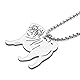 YAYAKO Edelstahl Golden Retriever Hundehalskette Kette Anhänger 18K Gold Halskette Hund Geschenke für Hundeliebhaber Frauen Mädchen (Versilbert Mops Halskette)