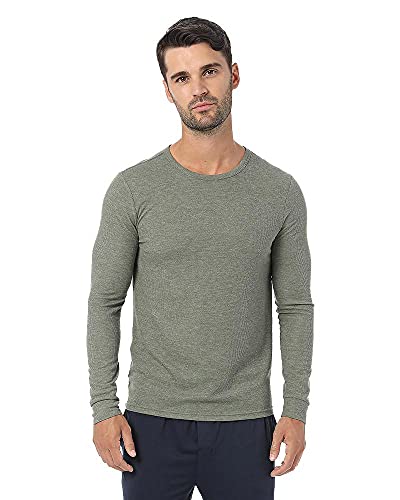 32 Degrees Men’s Midweight Ultra Soft Thermal Waffle Baselayer Crew Neck Long Sleeve Top