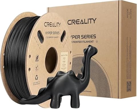 Creality Official Carbon Fibre Hyper PLA Filament Black 1KG, 3D Printer Filament for High Speed Printing, Durable and Resistant, Smooth, Overhang Performance Dimensional Accuracy +/-0.03mm