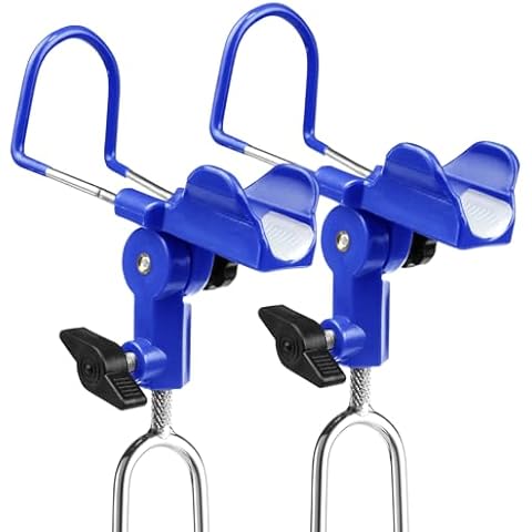Fishing Rod Holder for Bank Fishing, Upgraded Fishing Pole Holders for Ground, Beach, 360 Degree Adjustable Fishing Pole Stand Equipment, Gift for Men Father’s Day, Birthday’s Day (2 Pack, Blue) Cover